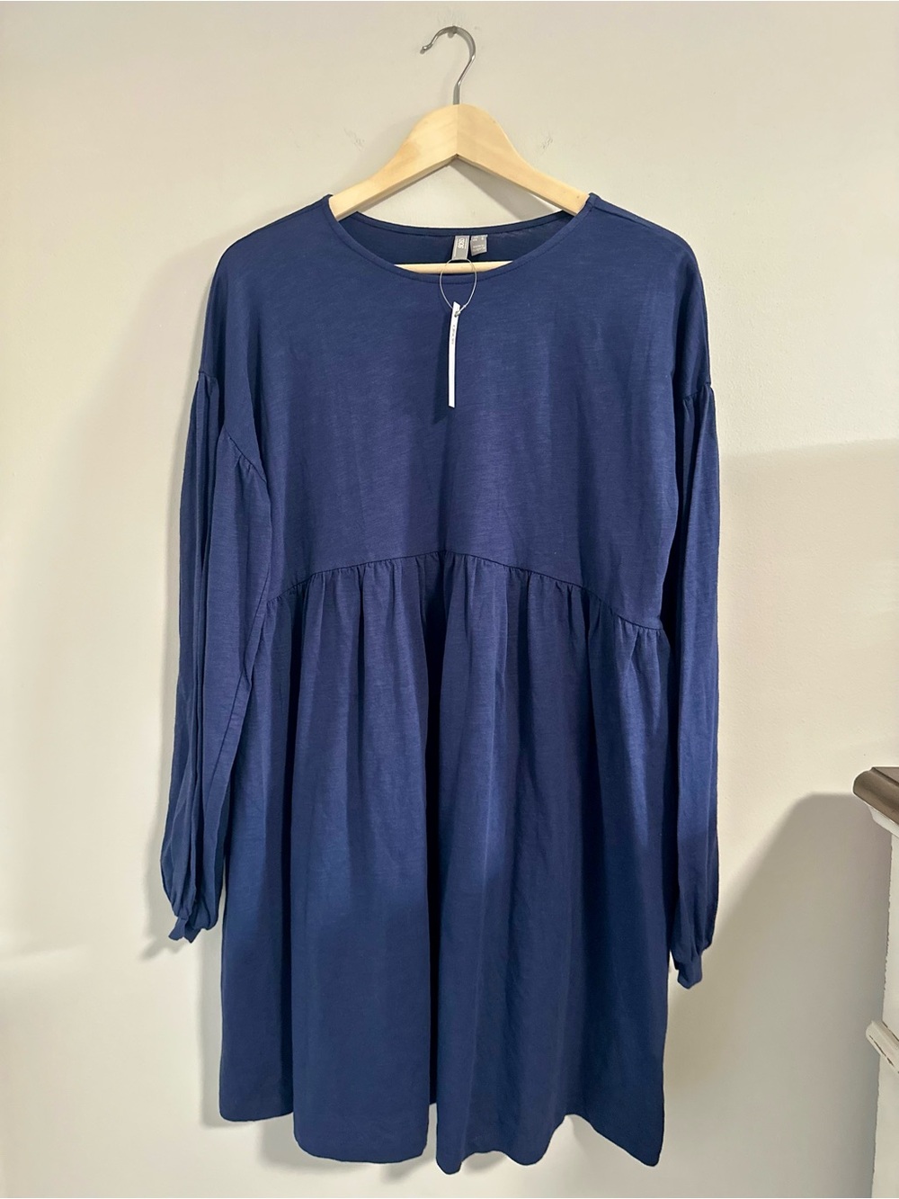 ASOS Maternity Navy Blue Long Sleeve Babydoll Dress NWT
